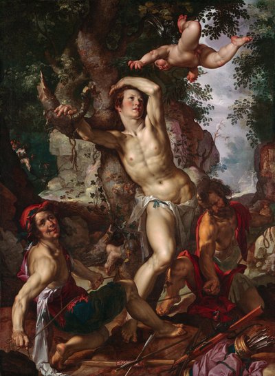 The Martyrdom of Saint Sebastian by Joachim Wtewael or Utewael